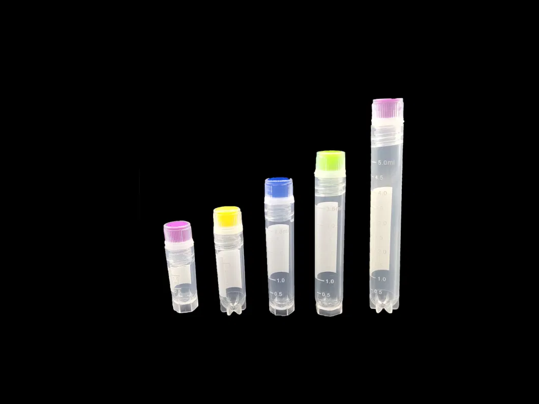 Disposables Tube Laboratory Micro Freezing Tube Plastic Cryovials Tube 0.5ml 1ml 1.5ml 2ml 5ml