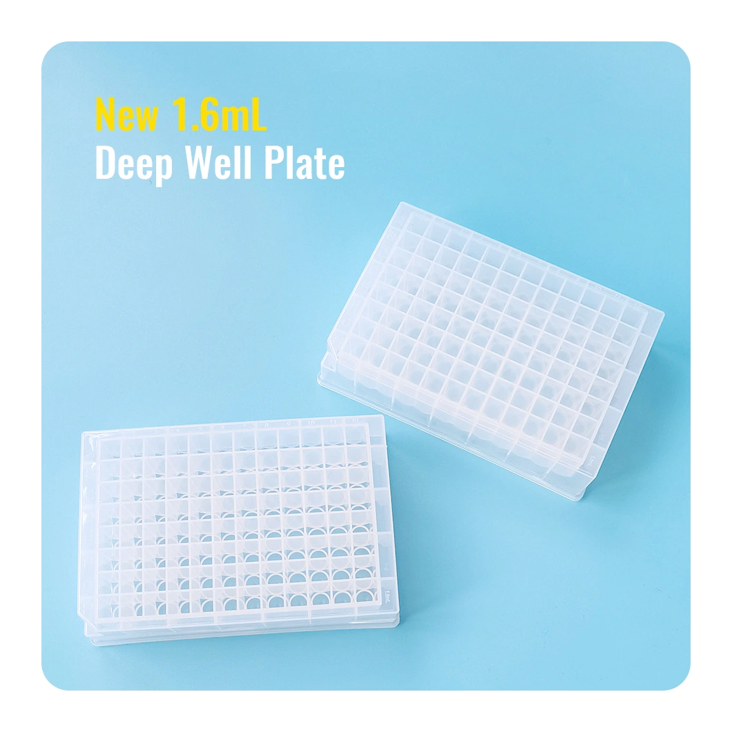 Medical Use Qpcr 1.6ml Labeled Good Sealing Sterile 96-Well Deep Well Plate